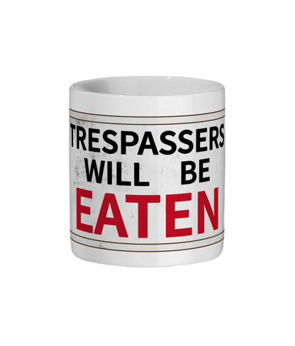 James Bond 007 Trespassers Will Be Eaten Mug