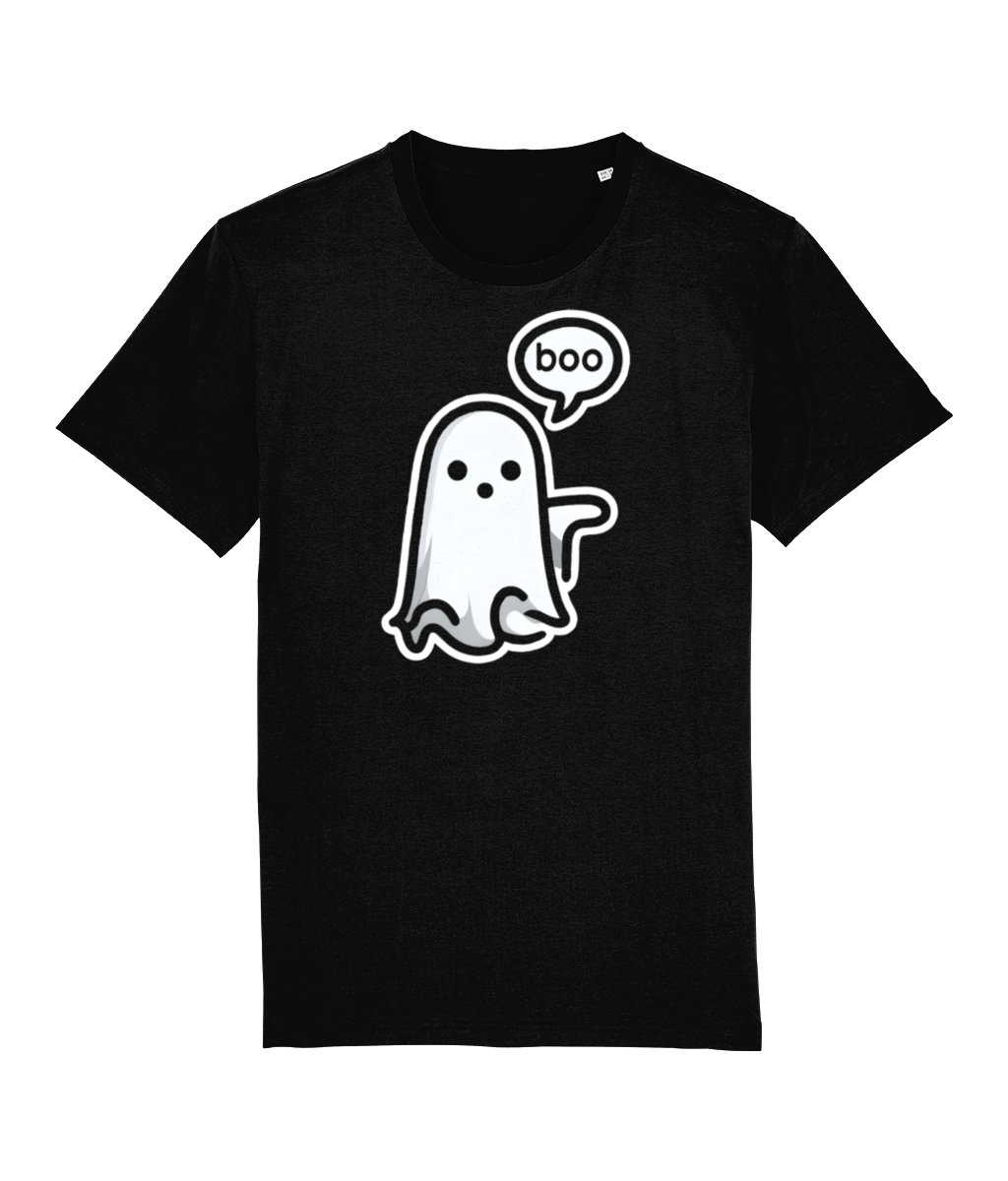 Boo Spooky Ghost Organic T-Shirt