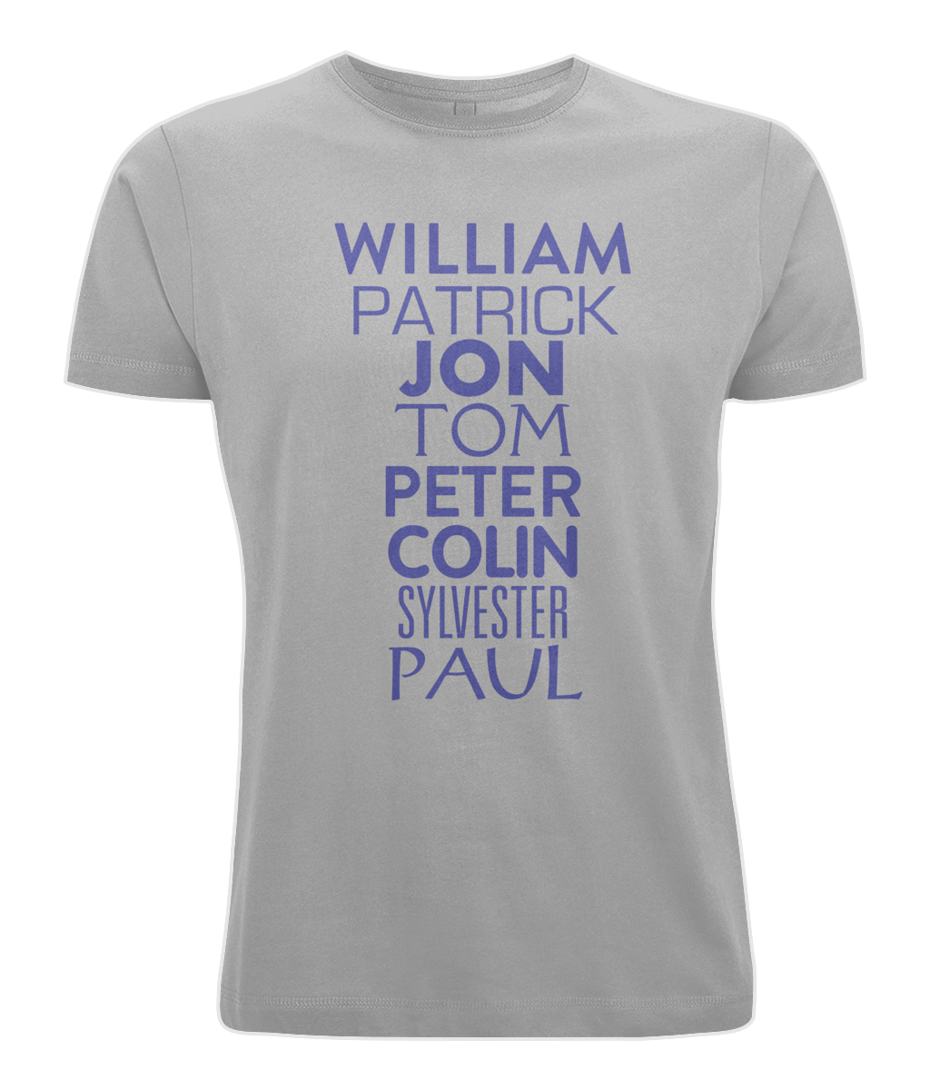 The Names of Doctor Who Light Organic T-Shirt