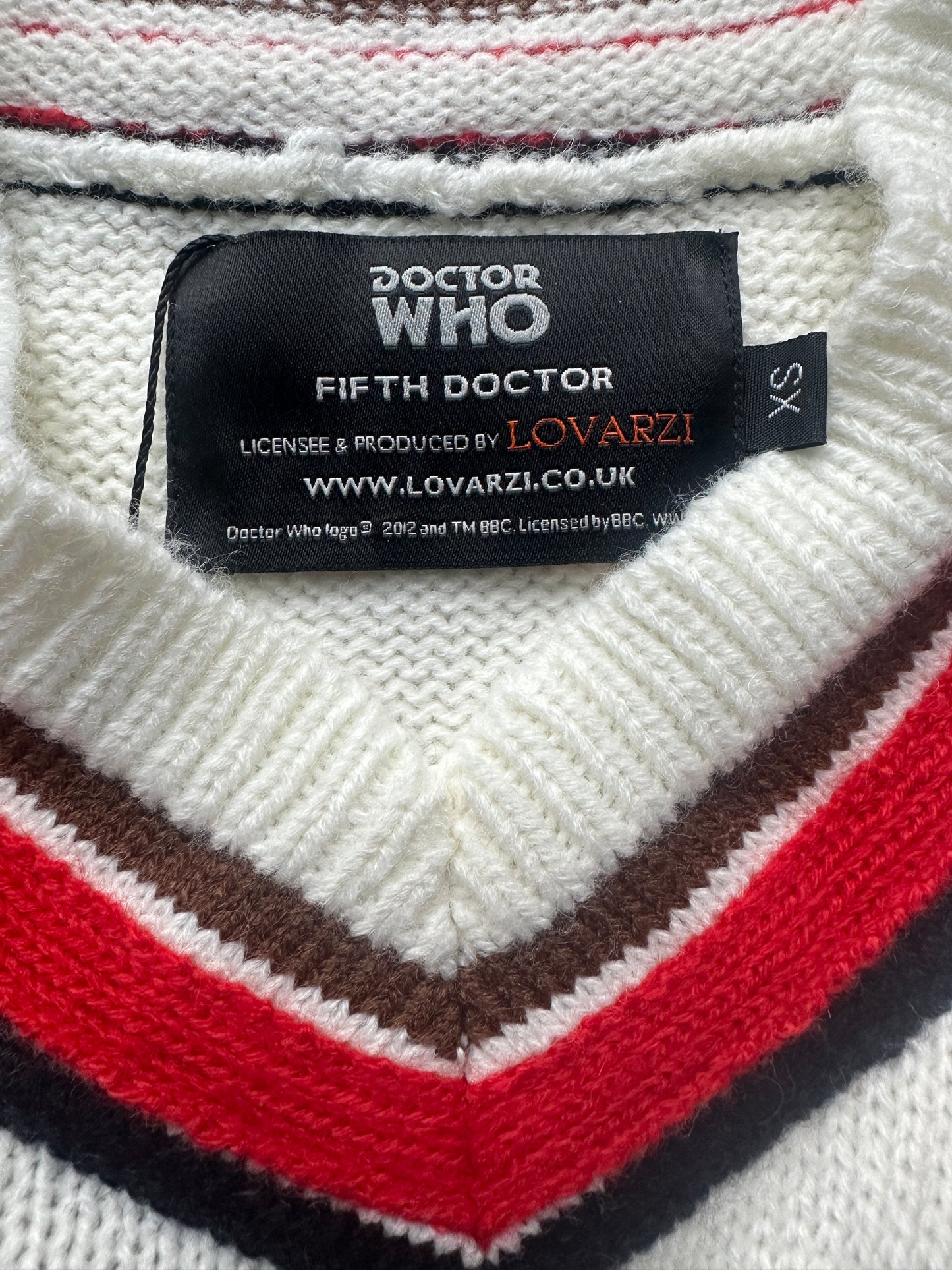 Lovarzi Doctor Who Fifth Doctor Cricket Sweater - Size XS